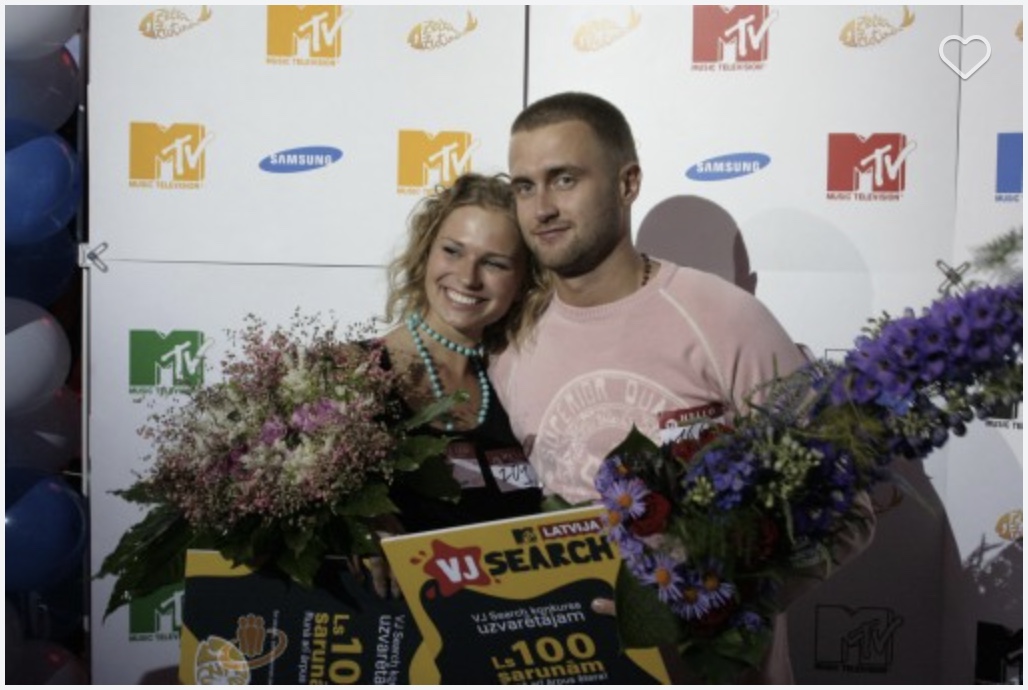 Mick Baltic winning the MTV VJ Search in Riga, Latvia, 2006